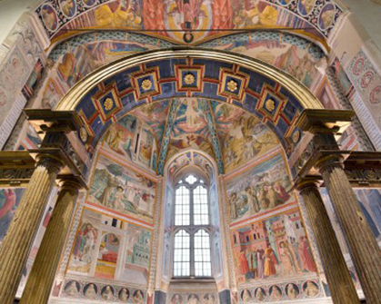 museo di san francesco montefalco vista dei dipinti